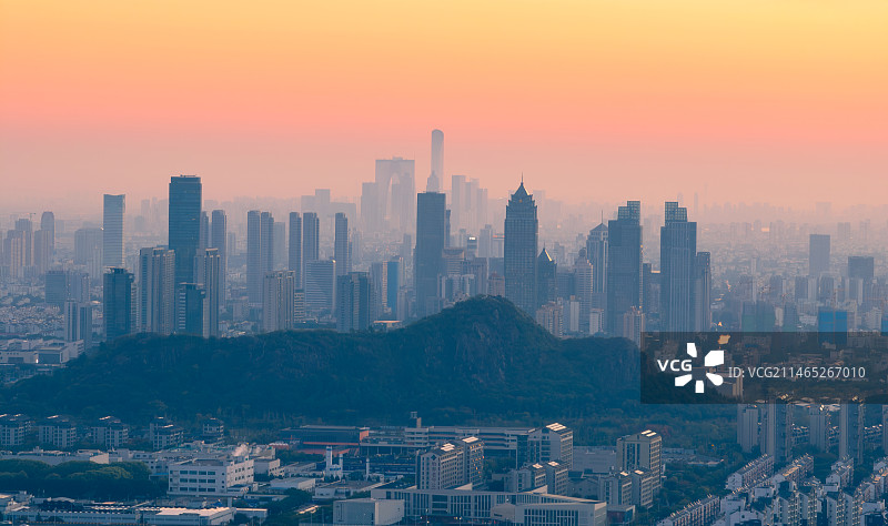 苏州新区与工业园区同框-早晨图片素材