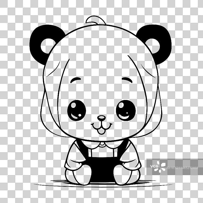 卡通可爱风小熊动物图案设计图片素材