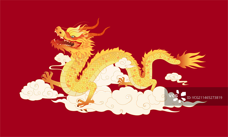 龙年飞升插画图片素材