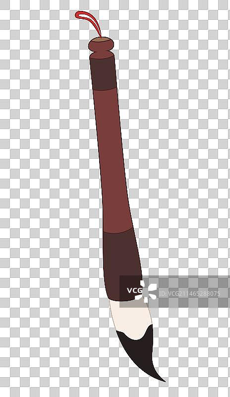 春节年俗插画腊月二十九毛笔写对联矢量元素图片素材