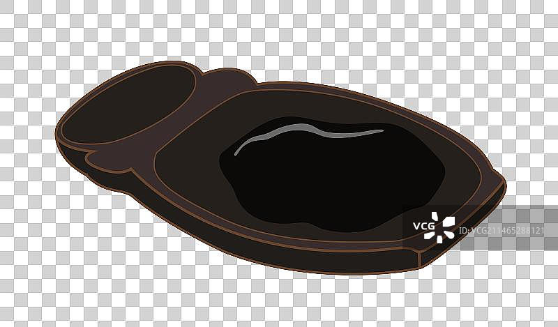 春节年俗插画腊月二十九毛笔写对联砚台矢量元素图片素材