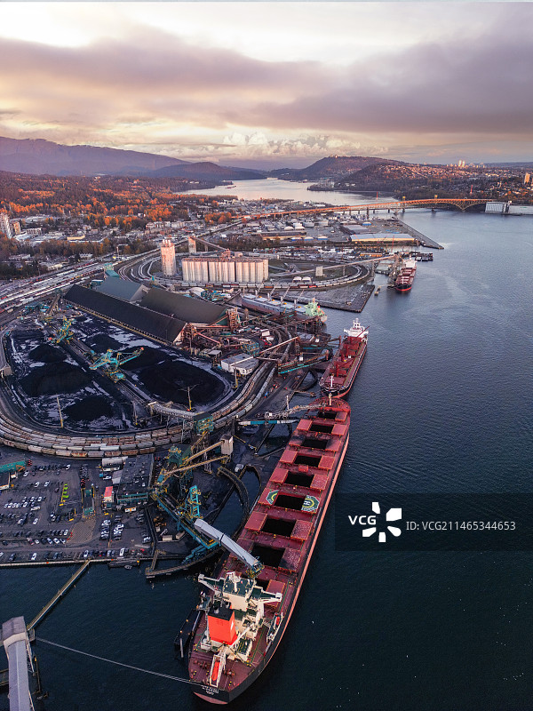 温哥华煤炭港口图片素材