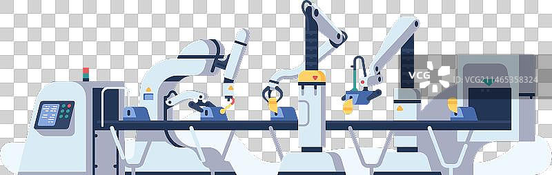 自动化工业生产装配线图片素材