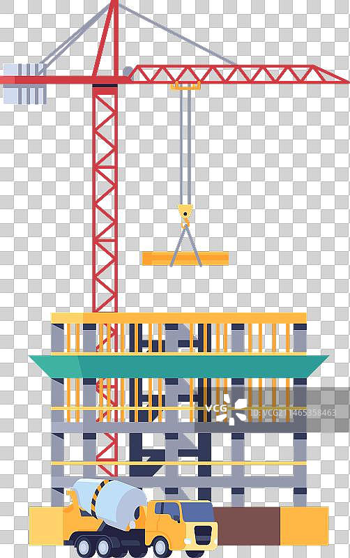 多层住宅施工过程图片素材