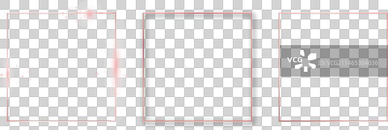 玫瑰金发光正方形框架图片素材