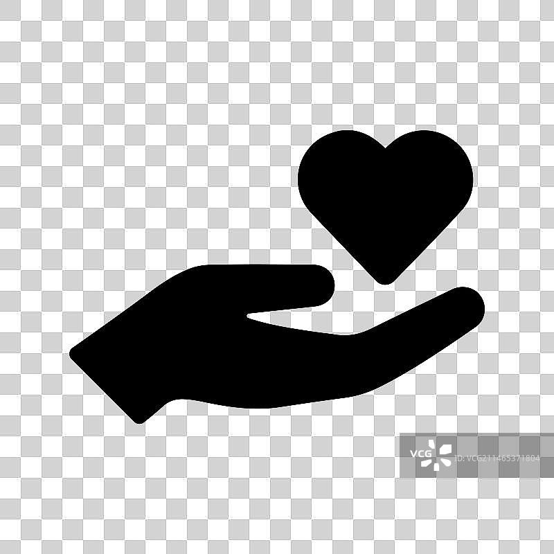 手绘爱心图标图片素材