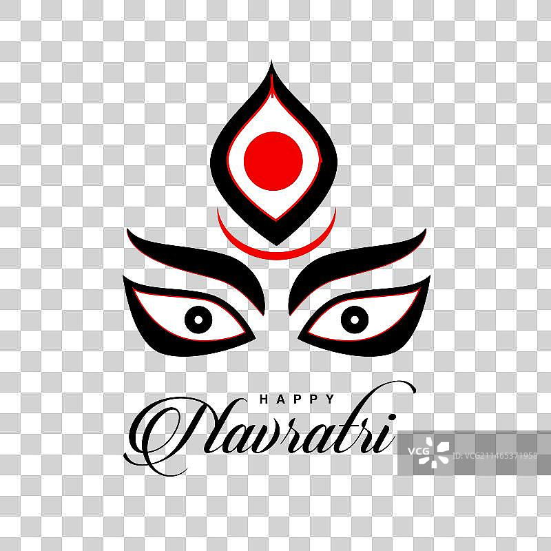 杜尔迦女神头像Navratri节海报图片素材