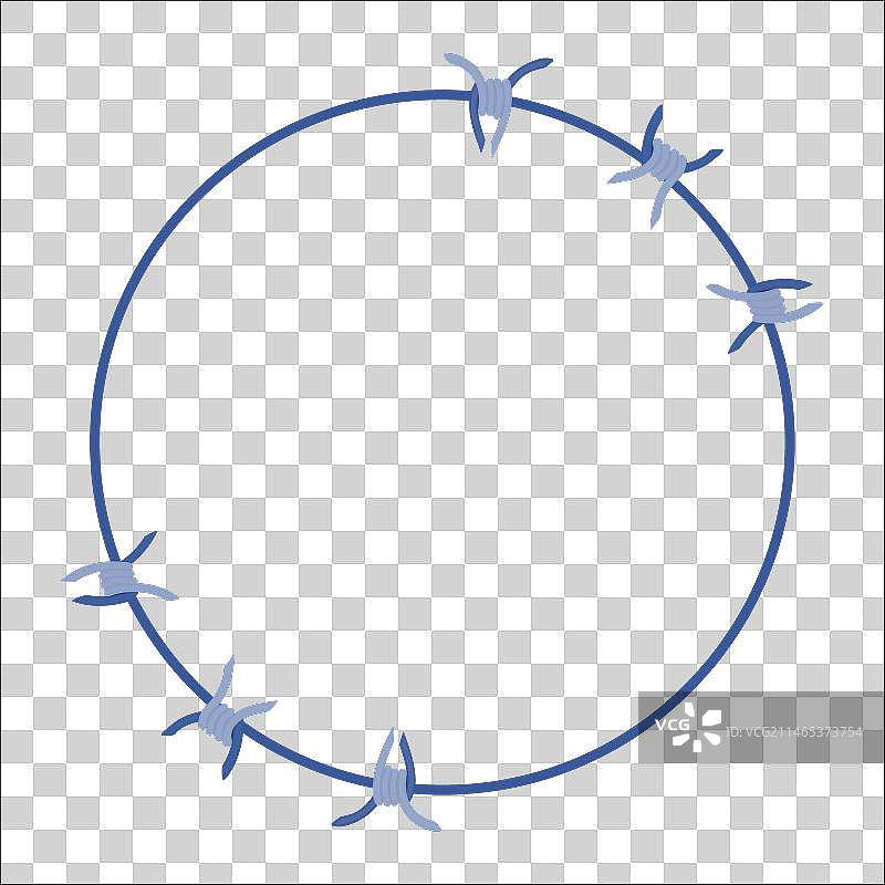 锋利的带刺铁丝网围栏框架图片素材