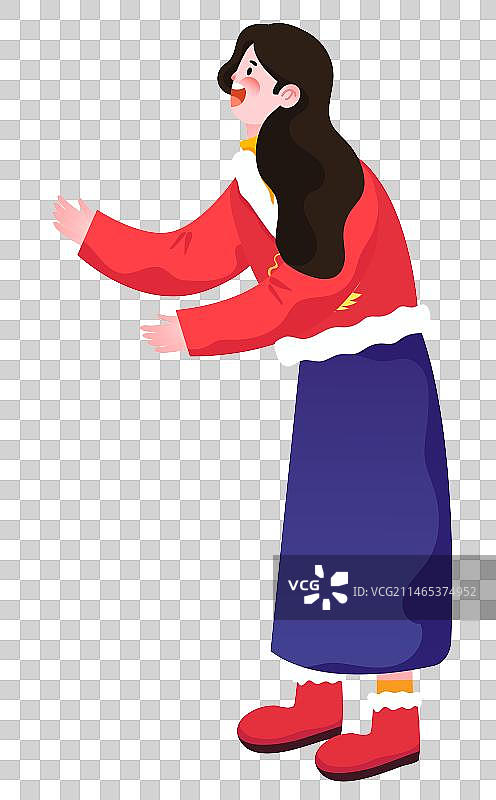 春节年俗插画腊月二十八蒸馒头人物矢量人物元素图片素材