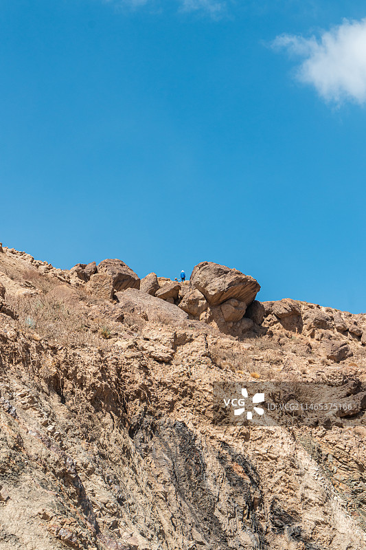 中国西部荒凉的大山图片素材