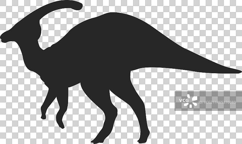 鸭嘴龙轮廓图片素材