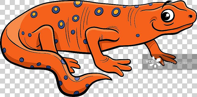 蝾螈卡通动物角色图片素材