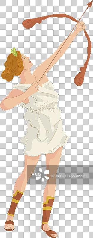 色彩缤纷的希腊女神阿尔忒弥斯图片素材