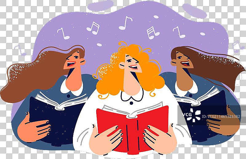 唱诗班女性演唱流行歌曲图片素材