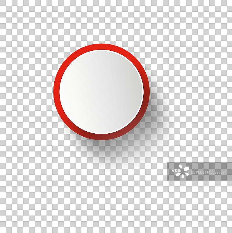 红色边缘的白色椭圆图片素材
