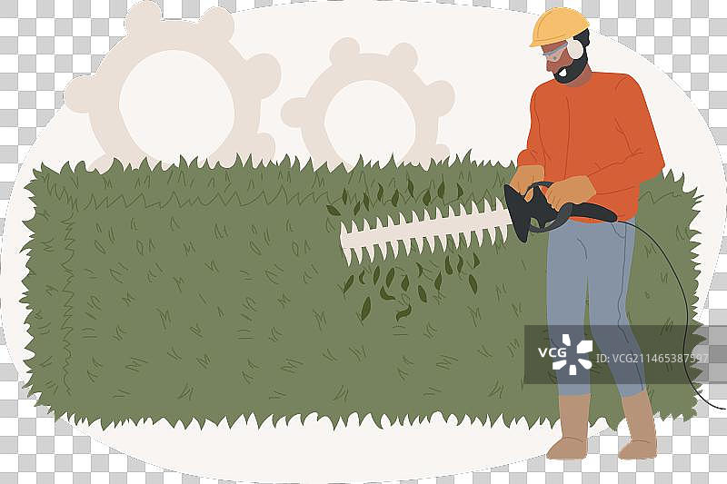 绿篱修剪隔离概念图片素材