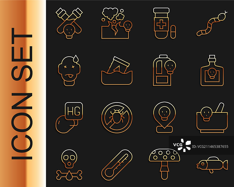 河豚鱼研钵和杵瓶系列图片素材