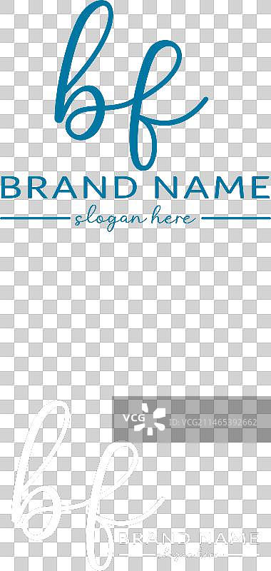 BF字母手写签名标志BF图标图片素材