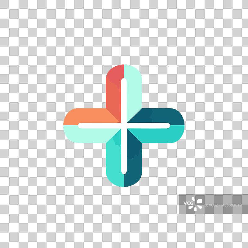 色彩鲜艳的健康诊所logo图片素材