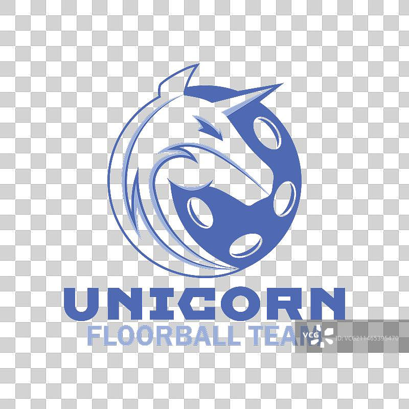 独角兽地板球标志图片素材