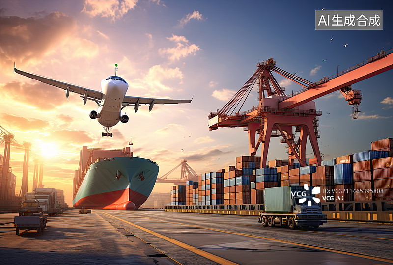 【AI数字艺术】现代化运输物流图片素材