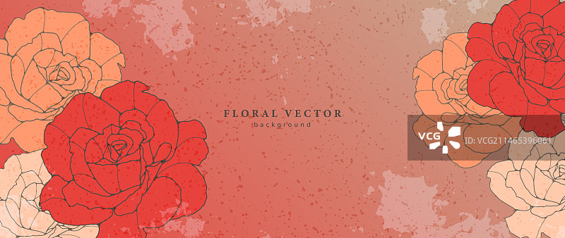 可爱玫瑰花卉背景图片素材