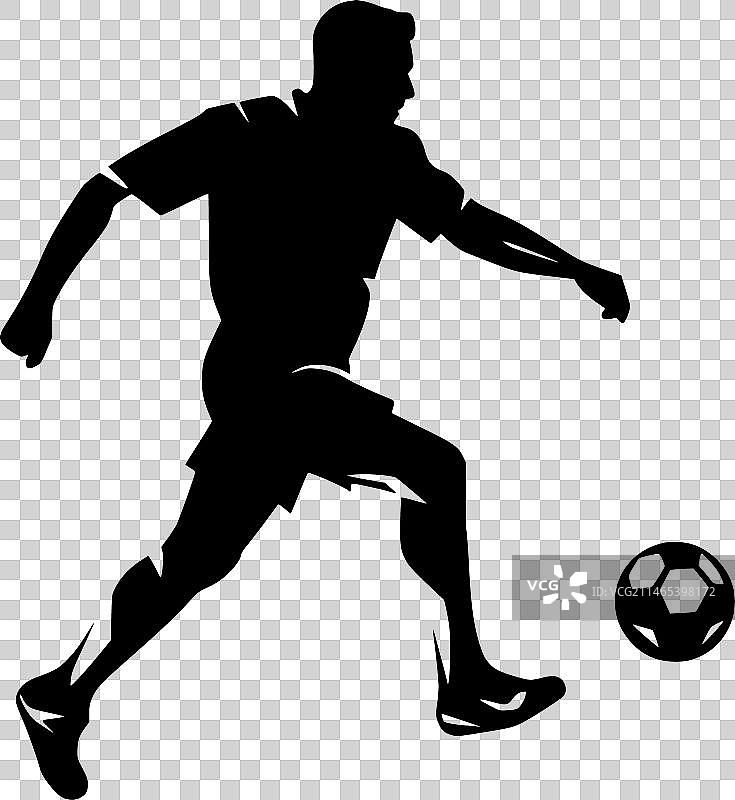 足球 - 简约剪影图片素材