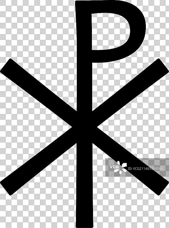 基督标志黑白剪影图片素材