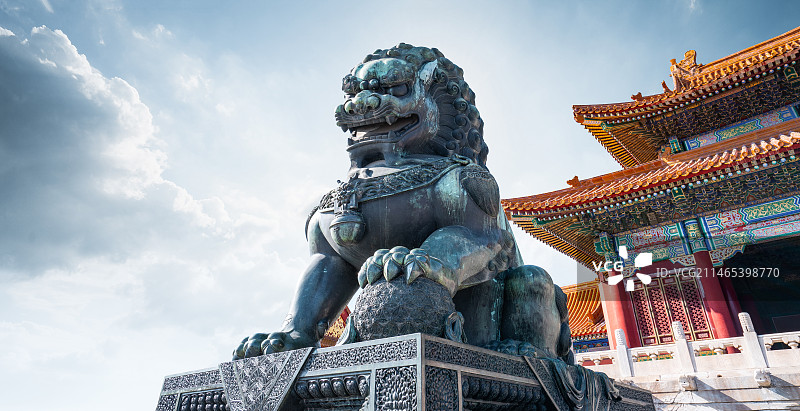 故宫石狮子图片素材