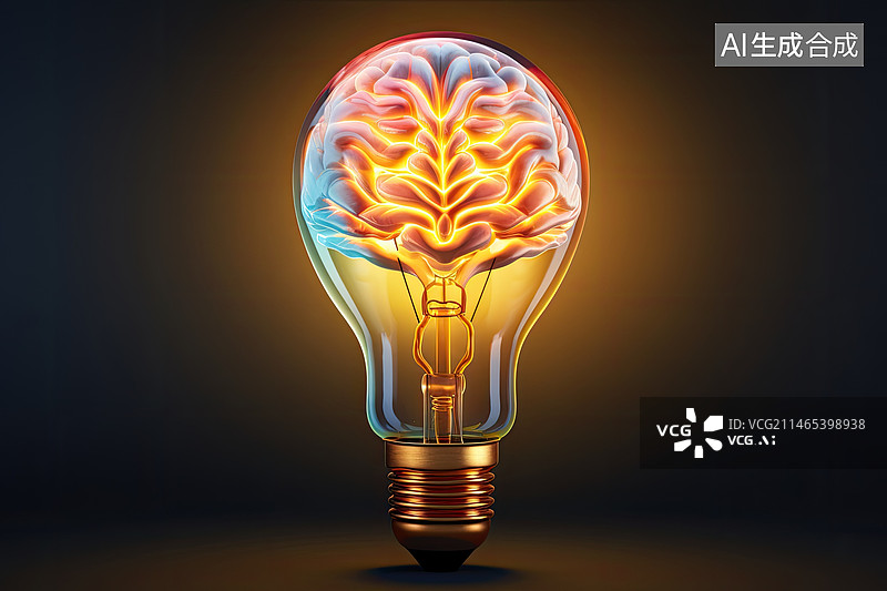 【AI数字艺术】人机大脑交汇图片素材