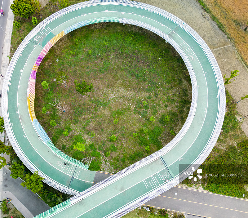 成都天府绿道航拍图片素材