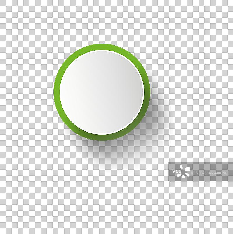 绿边白色椭圆图片素材