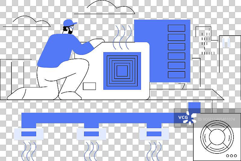 中央空调抽象概念图片素材