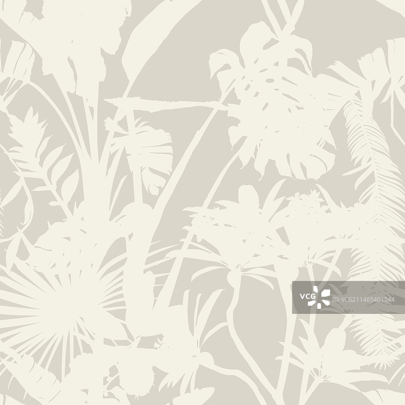 热带线条剪影无缝图案图片素材