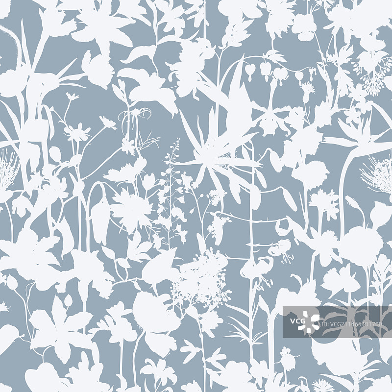 带有热带春季元素的无缝精致图案图片素材