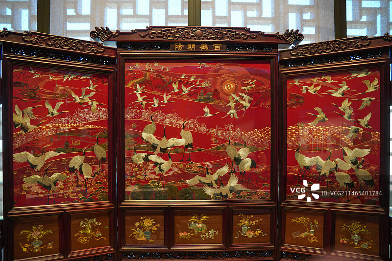 中国工艺美术馆 宁波金银彩绣图片素材