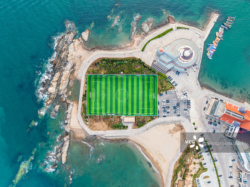 青岛极地海洋世界——海上足球场图片素材