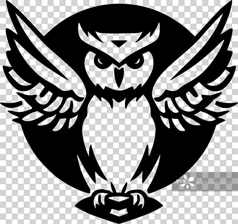 猫头鹰-高品质的标志-理想的t恤图片素材