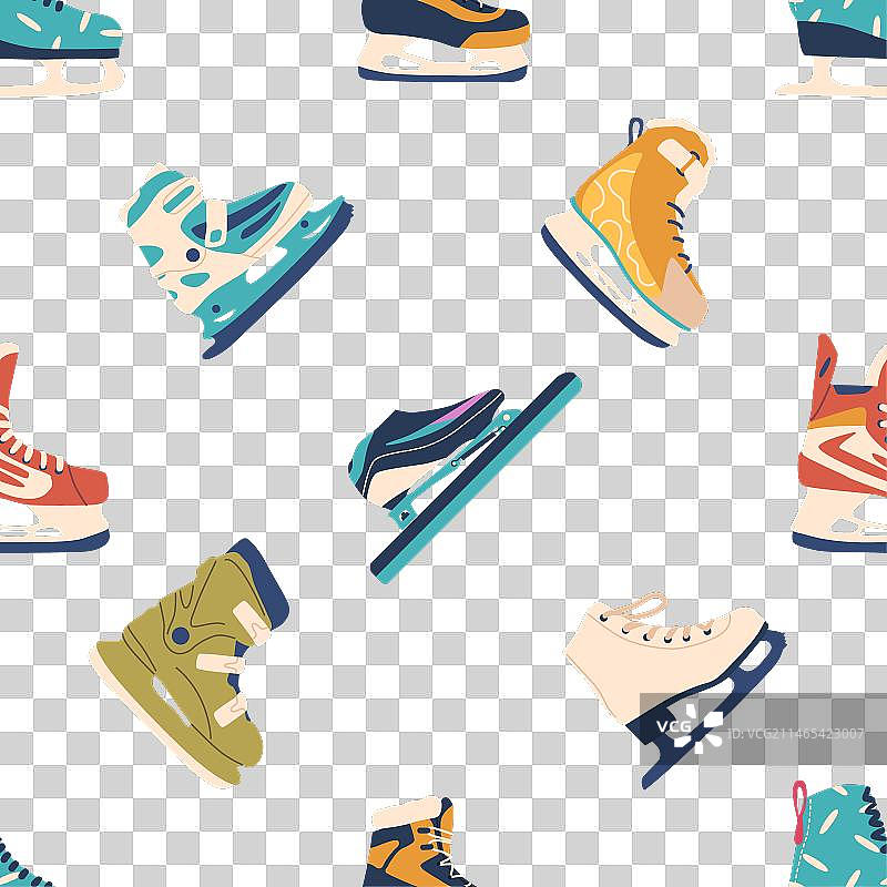 优雅冰花无缝图案图片素材