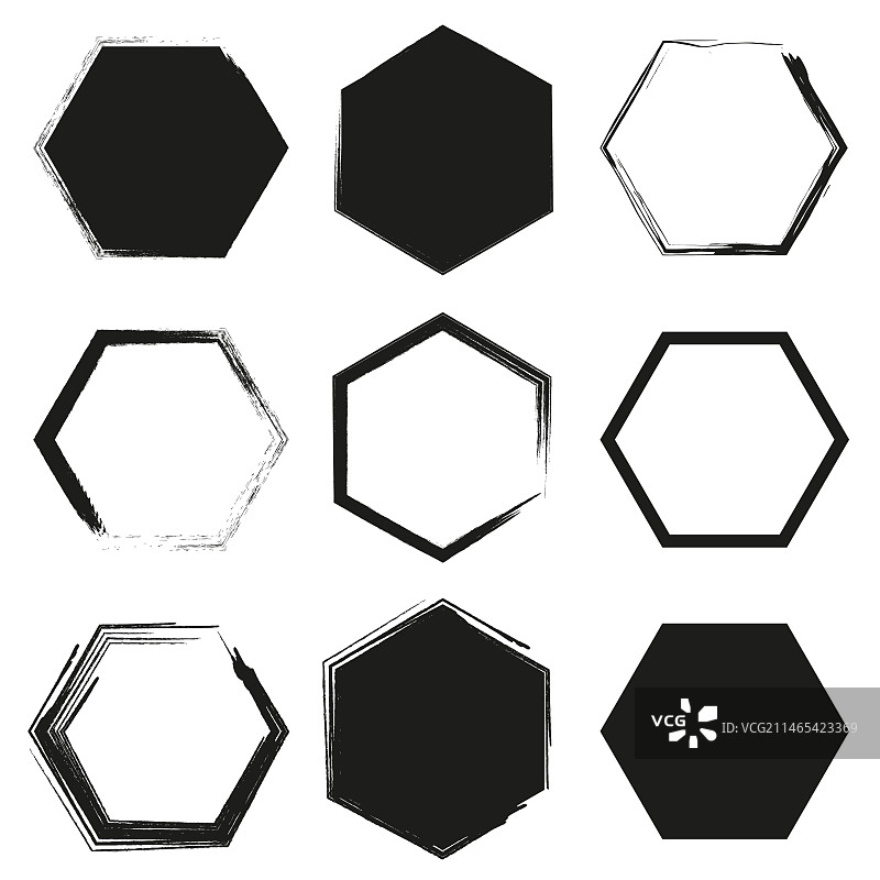 六边形复古风格图案（EPS 10格式）图片素材