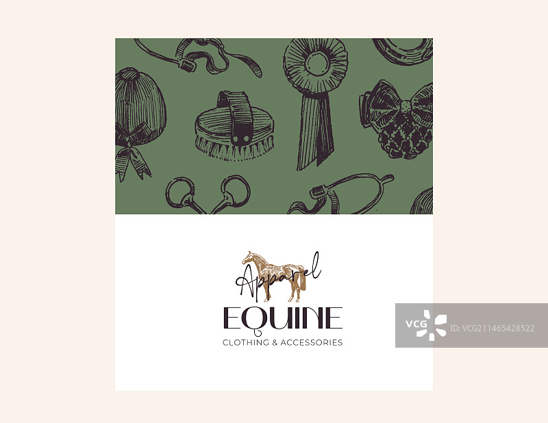 马术服装横版卡片图片素材