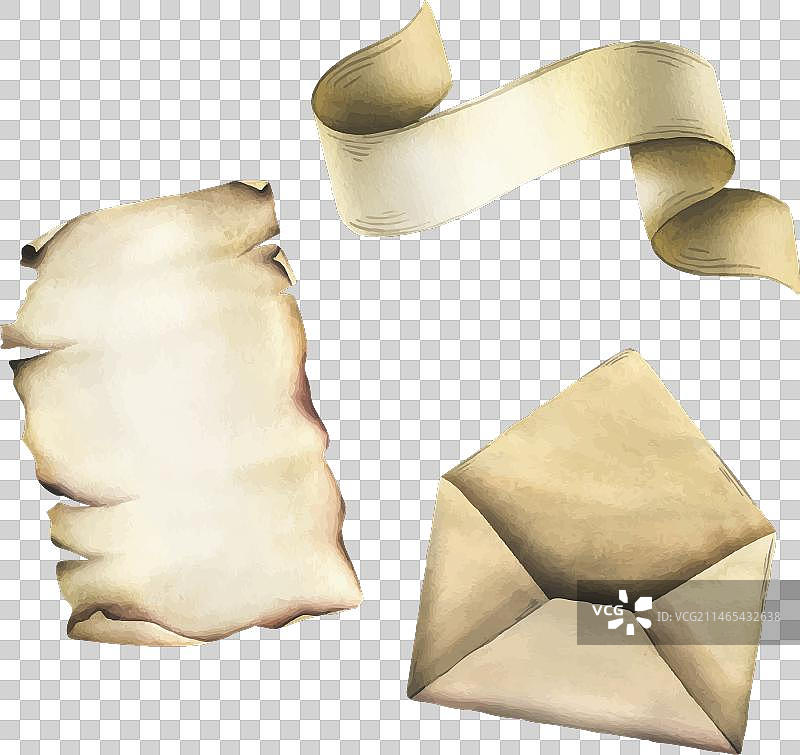 带复古纸张的手工纸信封图片素材