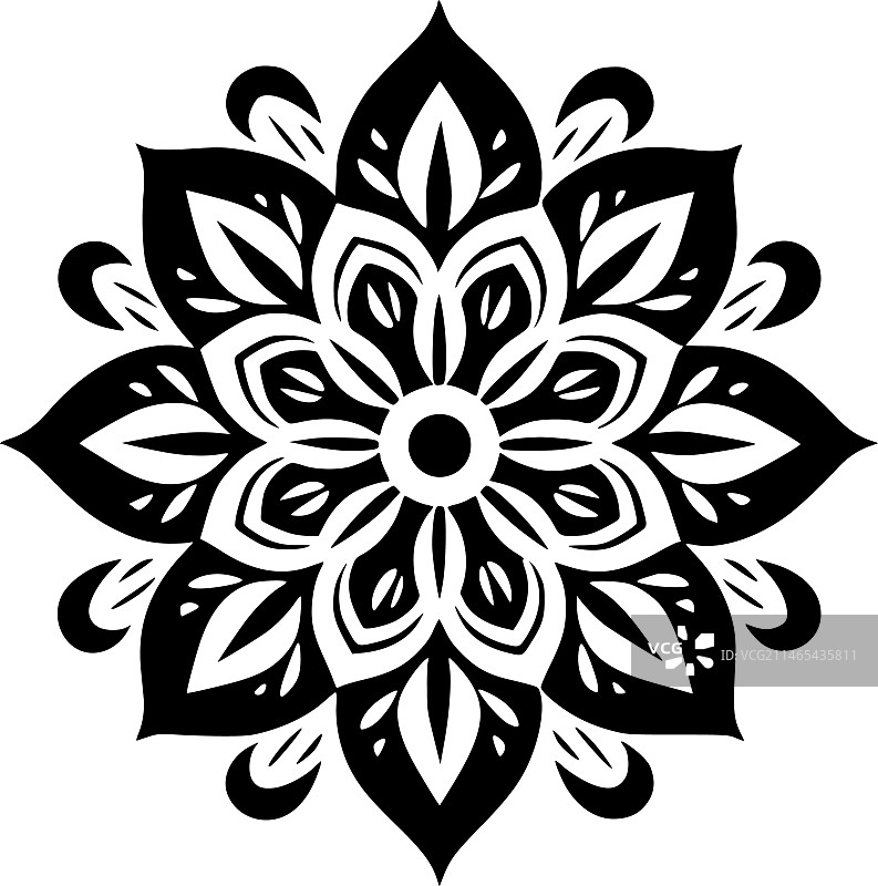 曼荼罗——黑白相间图片素材