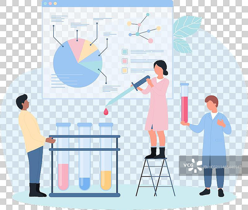 血液检测：医生进行血液学分析图片素材