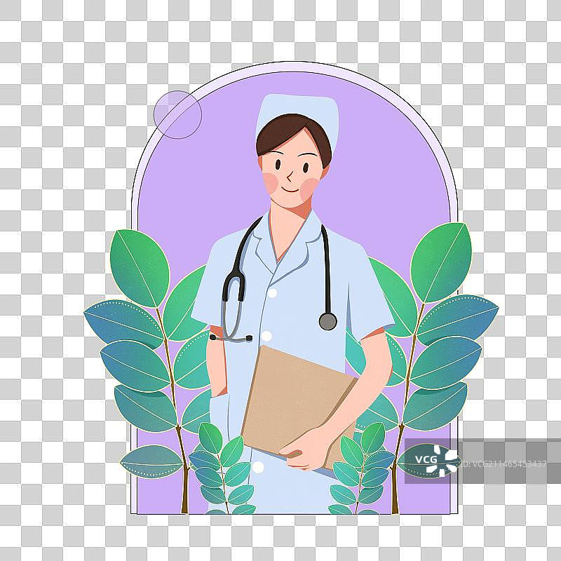 中国医师节医生护士人物插画元素图片素材