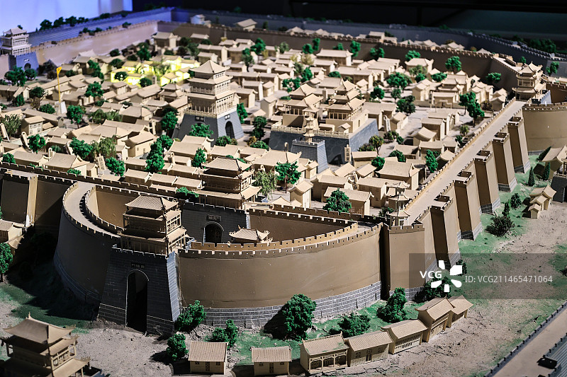 博物馆固原老城模型图片素材