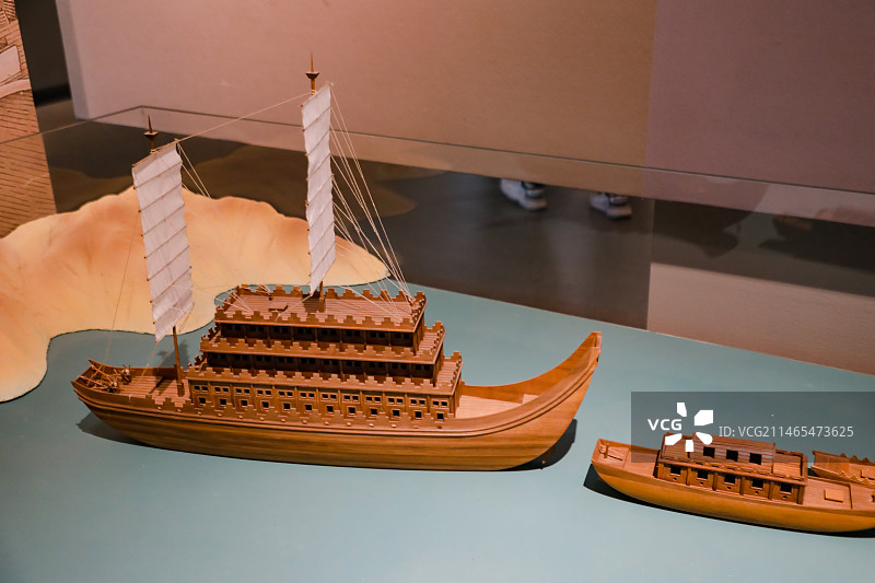 古代战船  军舰 银雀山汉墓竹简博物馆馆藏图片素材