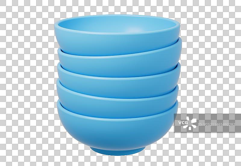 元素厨房用具碗3D渲染图片素材