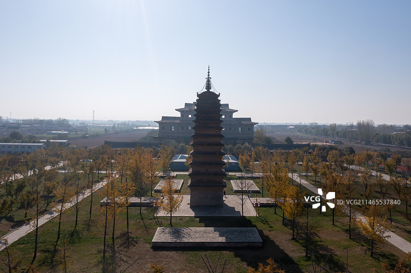 古塔秋韵 河南焦作妙乐寺古塔 全国重点文物保护单位图片素材