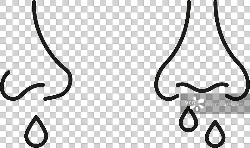 过敏感冒鼻窦炎症状鼻涕轮廓图片素材